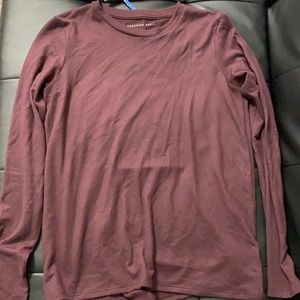 Maroon long sleeve T-shirt